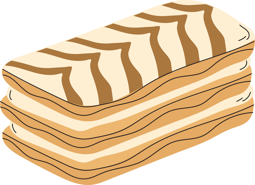 napoleons pastry sweet baked food clipart