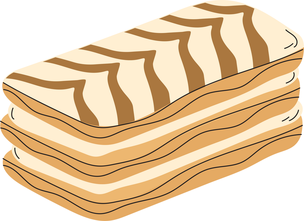 napoleons pastry sweet baked food clipart
